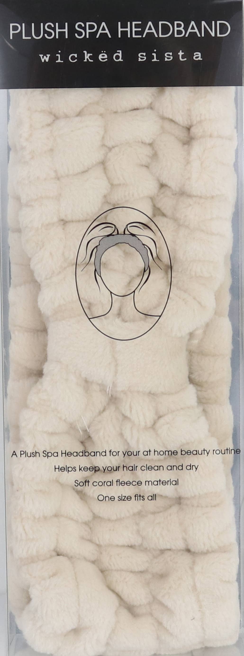 WS Plush Spa Headband Latte