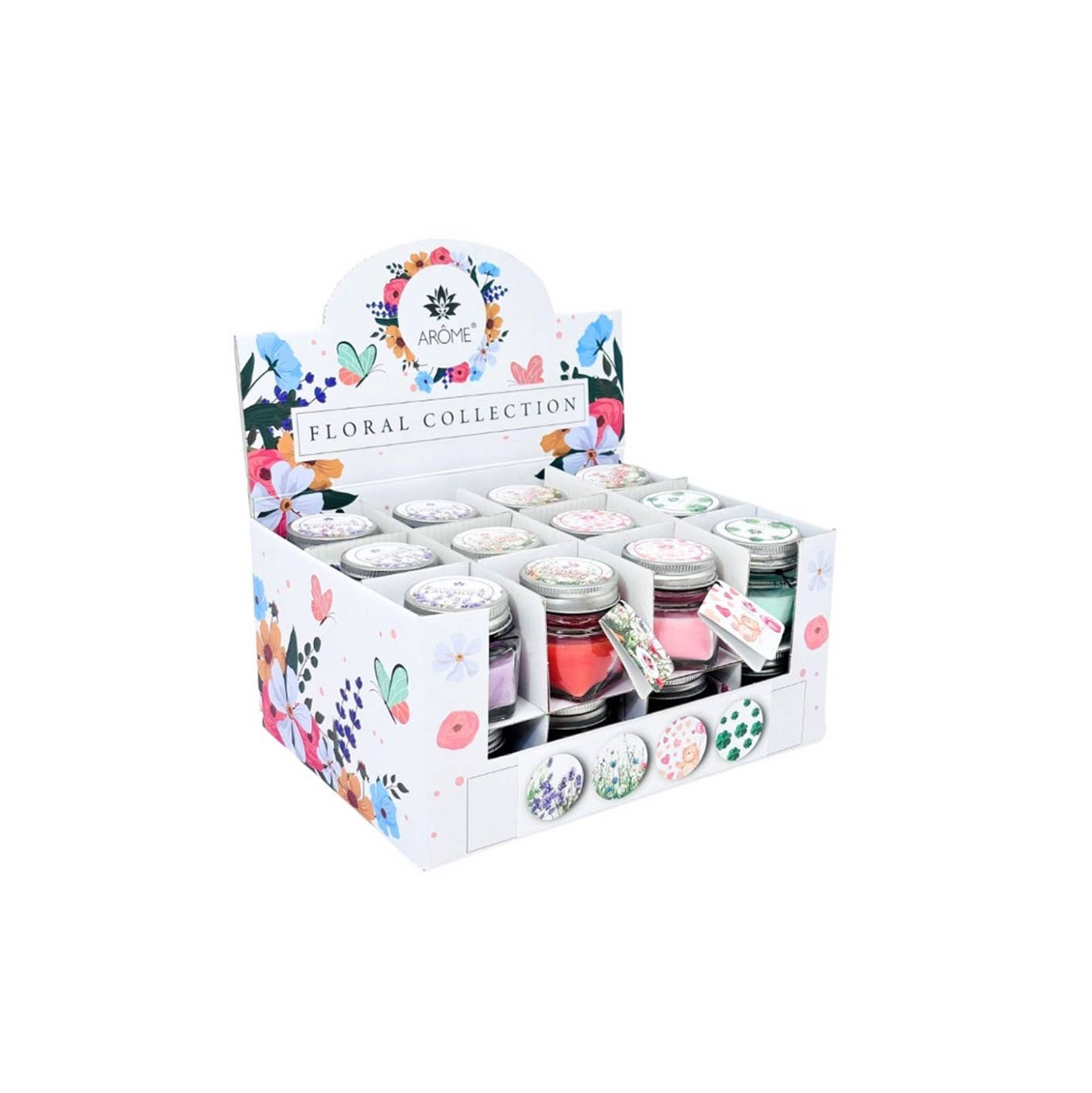 ARÔME Duftkerzen-Mix 28 g mit Display